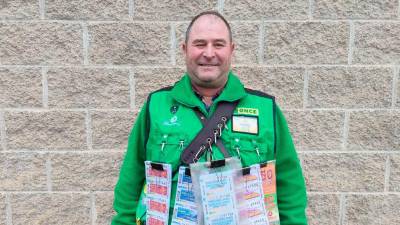 Carmelo Torres, vendedor de la ONCE.