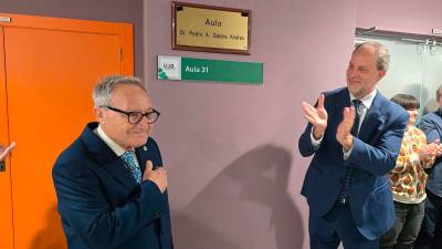 Pedro A. Galera, durante el acto de homenaje. / UJA.