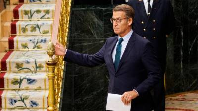 El líder del PP y candidato a la Presidencia del Gobierno, Alberto Núñez Feijóo. / Eduardo Parra. / Europa Press. 