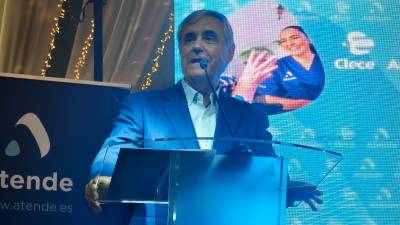 Cristóbal Valderas Alvarado, presidente de Clece, durante el encuentro. / Ana Isabel Bravo / Diario JAÉN.