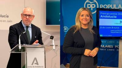 Jesús Estrella, delegado del Gobierno de Andalucía en Jaén, y Elena González, delegada territorial de Salud y Consumo. / Europa Press.