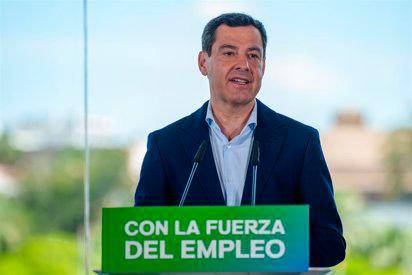 <i>El presidente del PP de Andalucía y candidato a la reelección a la Junta, Juanma Moreno, durante un acto de la campaña electoral para el 17M. Archivo. / Francisco J. Olmo / Europa Press.</i>