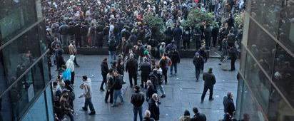 Protestantes, a 29 de diciembre. Archivo.