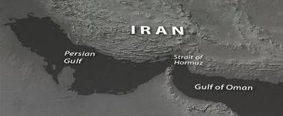 Un mapa representa el golfo Pérsico, el estrecho de Ormuz, Irán y el golfo de Omán. / Europa Press.