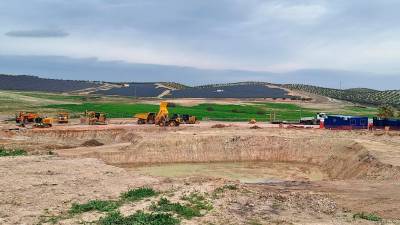Obras en el terreno donde se ubicará el Cetedex. 
