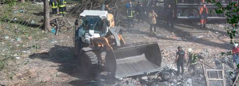 Impacto de un misil en Kiev, en una imagen de archivo. / Ukrinform / dpa.