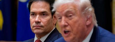 El secretario de Estado, Marco Rubio, y el presidente de EEUU, Donald Trump. / Europa Press.