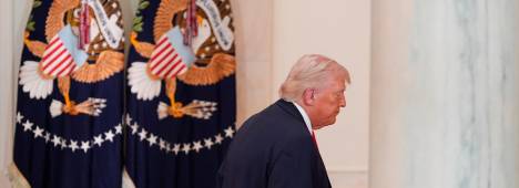 Donald Trump, tras dirigirse a la nación. Alex Brandon / Contacto / Europa Press.