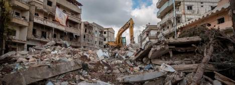 Montaña de escombros en Jibchit, en el sur de Líbano, por ataques de Israel. / Europa Press.