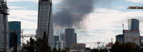 La ciudad israelí de Tel Aviv, tras el imapco de un misil iraní. / Chen Junqing / Xinhua News / Europa Press.