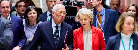 El presidente del Consejo Europeo, António Costa, y la presidenta de la Comisión Europa, Ursula von der Leyen. / Dati Bendo.