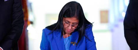 La presidenta encargada de Venezuela, Delcy Rodríguez. / Presidencia de Venezuela / Europa Press.