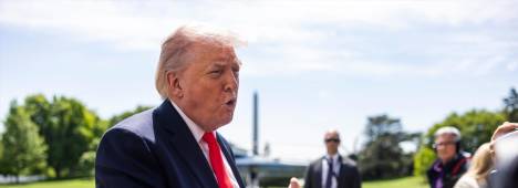 Donald Trump atiende a los medios. / Jim LoScalzo / Europa Press.