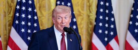 El presidente Trump, durante el anuncio de las nuevas medidas. / Shawn Thew / Europa Press / Contacto.