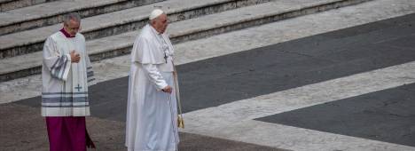 El Papa Francisco durante el funeral del Papa Benedicto XVI. / Oliver Weiken / Europa Press. 