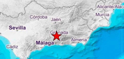 <i>El epicentro del terremoto ha estado en Santa Fe (Granada). / Instituto Sismológico.</i>