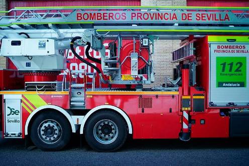 <i>Imagen de recurso de un coche de bomberos. / Diputación de Sevilla.</i>