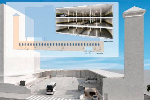<i>Plano del proyecto de aparcamiento. / Ayuntamiento de Jaén.</i>