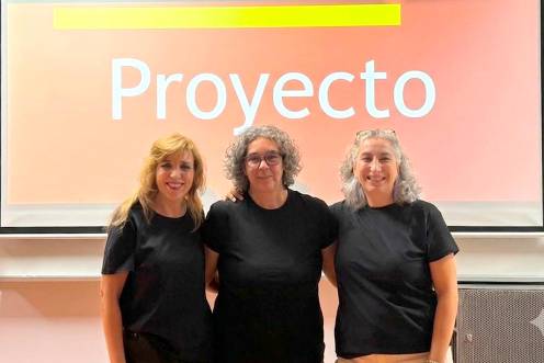 <i>Las investigadoras María Auxiliadora Robles, Nieves Valencia y María Eva Martín. / UJA.</i>
