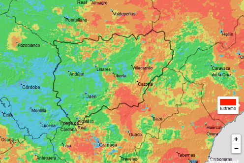 <i>Mapa del riesgo de incendios forestales. / Agencia Estatal de Meteorología. </i>