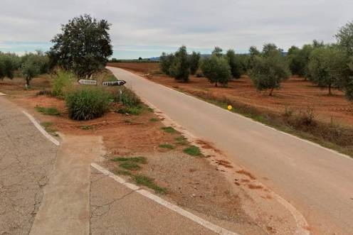 <i>Captura desde Google Maps de un cruce desde la carretera JA-2321 hacia la Quintería.</i>