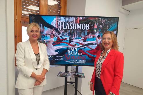 <i>María Espejo y Raquel Damas presentan la iniciativa. / Ayuntamiento de Jaén.</i>