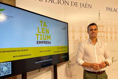 <i>Luis Miguel Carmona, en rueda de prensa. / Diputación de Jaén.</i>