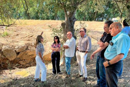 <i>Visita a una de las obras de emergencia que acomete la CHG en la provincia de Jaén. / Subdelegación del Gobierno.</i>