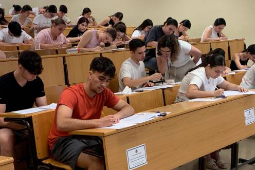 <i>Primer día de PAU en la UJA. / Pablo Espinosa Luna / Diario JAÉN.</i>