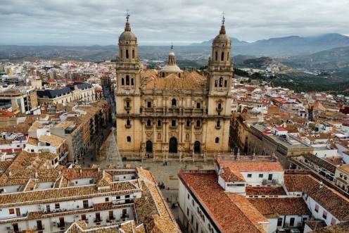 <i>Vista área de Jaén de la Catedral. Archivo. / Europa Press.</i>