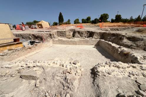 <i>Villa romana en los límites de Marroquíes Bajos. / Jason Moyano / Diario JAÉN. </i>