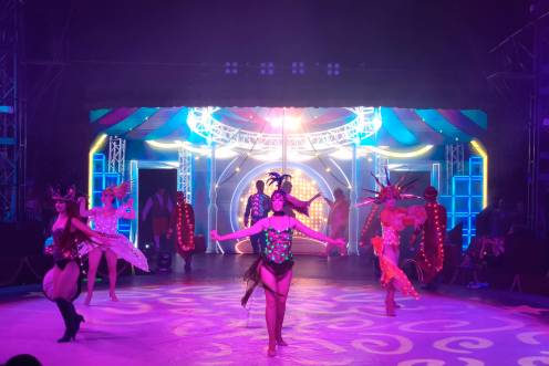 <i>Uno de los momentos del primer pase de El Circo de la Luz, en Jaén. / Ana Lechuga / Diario JAÉN. </i>