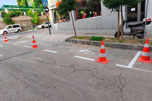 <i>Nueva zona de aparcamiento para motos. / Ayuntamiento de Jaén.</i>