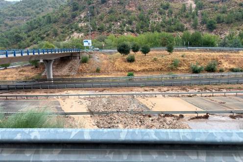 <i>Inundaciones en las carreteras de la provincia. </i>