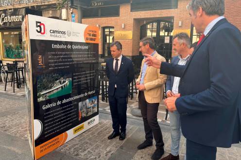 <i>La exposición “50 años - 50 obras”, que celebra el medio siglo de vida del Colegio Oficial de Ingenieros de Caminos, Canales y Puertos de Andalucía, Ceuta y Melilla. / Juanfran Paredes / Diario JAÉN.</i>