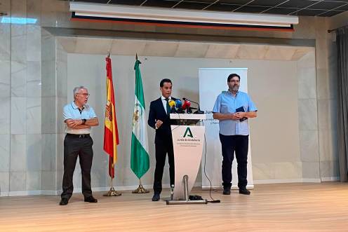 <i>Momento de la intervención del representante de la Junta de Andalucía durante la presentación del proyecto. / Junta de Andalucía. </i>