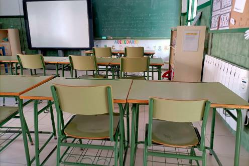 <i>Un aula en un centro público escolar andaluz. / Europa Press.</i>