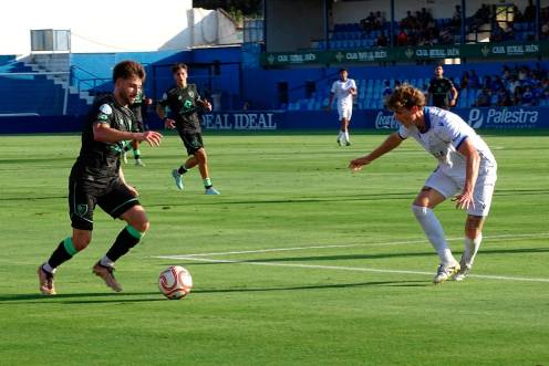 <i>Imagen de Miquel Llabrés durante el partido.</i>