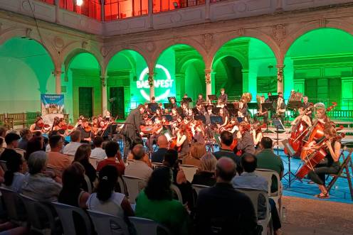<i>Actuación de la Joven Orquesta Sinfónica de Jaén en la Antigua Universidad de Baeza.</i>
