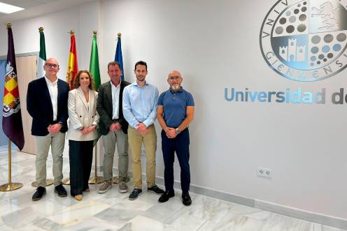 <i>Reunión de trabajo entre el Área de Gestión Sanitaria y la UJA. / Junta de Andalucía.</i>