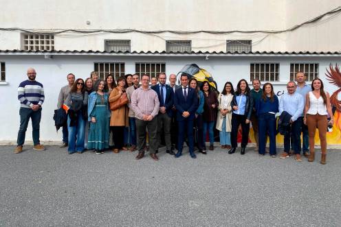 <i>Francisco José Solano y Mario Martos asisten a la presentación del programa de Prevención de la Delincuencia. / Junta de Andalucía.</i>
