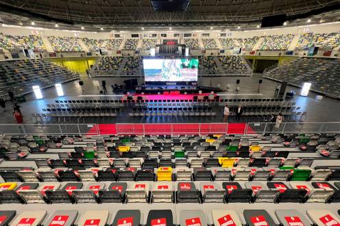 <i>El Olivo Arena ya está preparado para la gala de los Jiennenses del Año 2025. / Jason Moyano / Diario JAÉN.</i>