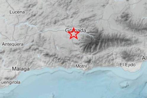 <i>Registrado un seísmo de magnitud 3.1 con epicentro en Armilla. / Ignacio Cumellas / Instituto Geográfico Nacional.</i>