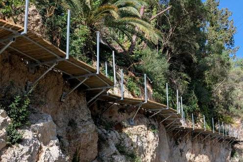 <i>Imagen de la actual pasarela sobre el río en Los Cañones. / Ayuntamiento de Jaén.</i>