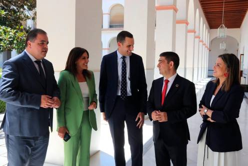 <i>Víctor Torres, Ángeles Férriz, Juan Latorre, Paco Reyes y Ángeles Díaz. / PSOE Jaén.</i>