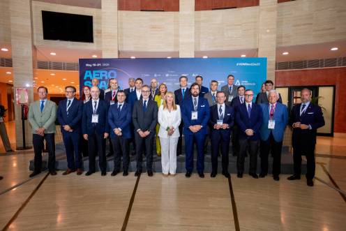 <i>Carolina España asiste al acto de inauguración oficial de ADM Sevilla 2026. / Junta de Andalucía.</i>