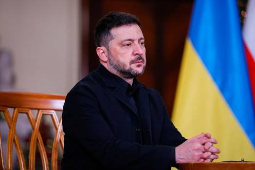 <i>El presidente de Ucrania, Volodimir Zelenski, en una imagen de archivo. / Europa Press. </i>