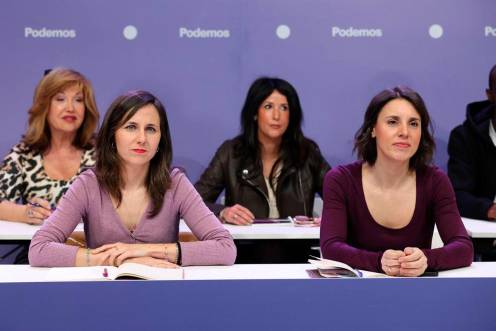 <i>Belarra y Montero en un acto de Podemos. Archivo. / Europa Press.</i>