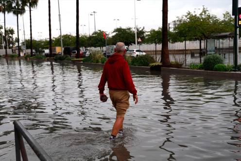 <i>Lluvias en el Campo de Gibraltar que han dejado inundaciones en Algeciras. Archivo. / Nono Rico / Europa Press.</i>