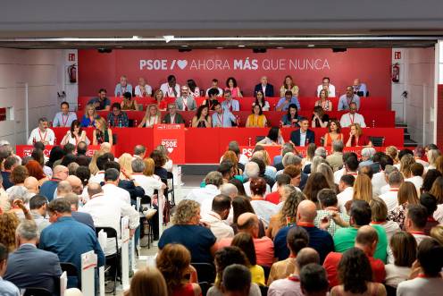 <i>reunión del Comité Federal del PSOE, en la sede nacional de la calle Ferraz, en Madrid. / Jesús Hellín / Europa Press.</i>